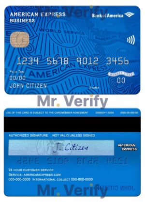 USA Editable Templates 1 Fillable USA Bank of America AMEX business card Templates | Layer-Based PSD