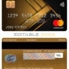 Fillable USA Bank of New York Mellon mastercard gold Templates | Layer-Based PSD