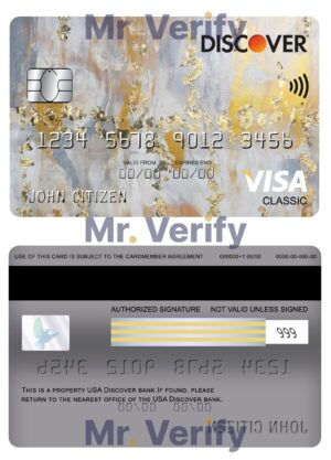 USA Editable Templates 11 Fillable USA Discover bank visa classic card Templates | Layer-Based PSD