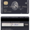 Editable USA PNC Bank AMEX black card Templates in PSD Format