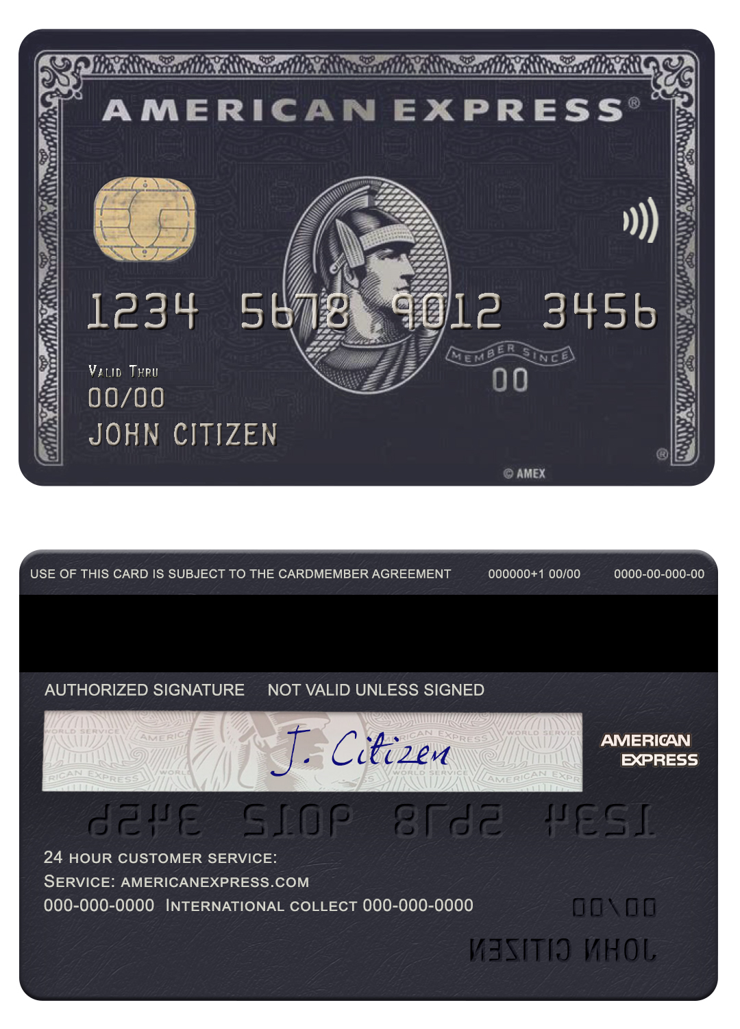 Editable USA BMO Bank of Montreal bank AMEX black card Templates in PSD Format