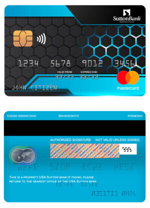 USA Editable Templates 7 Fillable USA Sutton bank mastercard Templates