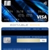 Fillable USA USAA bank visa signature card Templates | Layer-Based PSD