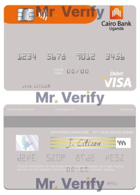 Fillable Uganda Cairo Bank Uganda visa debit card Templates | Layer-Based PSD
