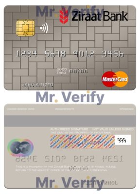 Fillable Uzbekistan Ziraat Bank mastercard Templates | Layer-Based PSD