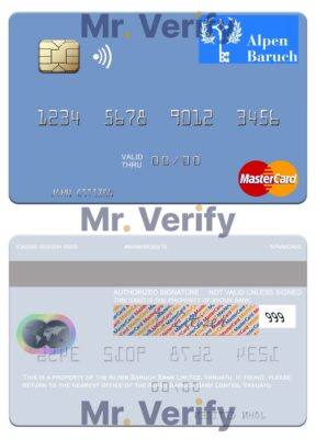 Fillable Vanuatu Alpen Baruch Bank Limited mastercard Templates | Layer-Based PSD