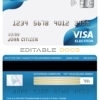 Editable Finland Klarna bank visa electorn card Templates in PSD Format
