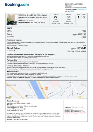 France Editable Templates 9 Editable France Hotel Booking Form Template | Fillable PDF