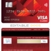 Editable France HSBC bank visa classic card Templates in PSD Format