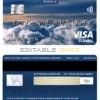 Editable France La Banque Postale bank visa classic card Templates in PSD Format