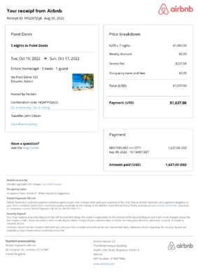 Editable Gabon Hotel Booking Form Template | Fillable PDF