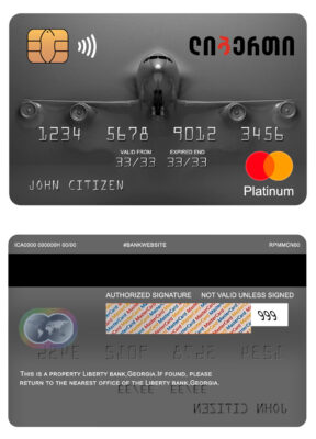 Fillable Georgia Liberty bank platinum mastercard Templates | Layer-Based PSD