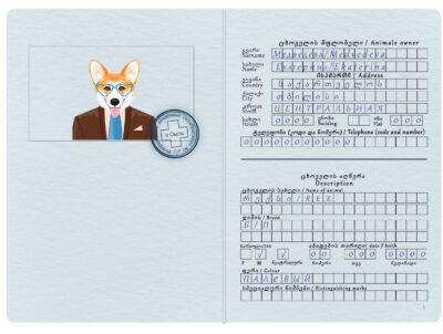 Georgia dog Fake PSD Passport | Instant Download