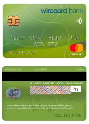 Fillable Germany Aschheim Wirecard bank mastercard Templates | Layer-Based PSD