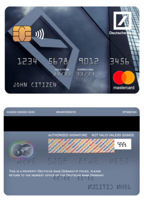 Fillable Germany Deutsche bank mastercard Templates | Layer-Based PSD