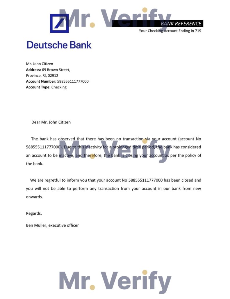 Download Germany Deutsche Bank Reference Letter Templates | Editable Word