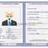 Greece dog Fake PSD Passport | Instant Download
