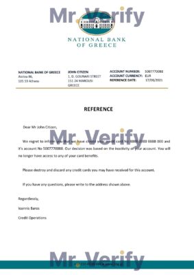 Download Greece National Bank of Greece Bank Reference Letter Templates Editable Word