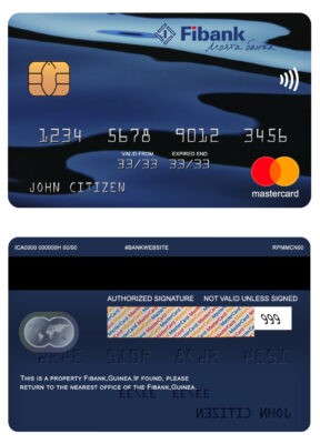 Fillable Guinea Fibank bank mastercard Templates