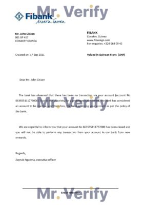 Download Guinea Fibank Bank Reference Letter Templates | Editable Word