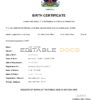 Authentic Haiti Birth Certificate Template | Customize and Download Online