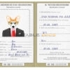 Hawaii dog Fake PSD Passport | Instant Download