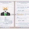 Honduras dog Fake PSD Passport | Instant Download