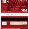 Editable Hong Kong Bank of China visa classic card Templates in PSD Format