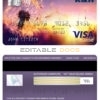 Editable Hungary K&H bank visa classic card Templates in PSD Format