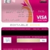 Editable Hungary MKB bank visa electron card Templates in PSD Format