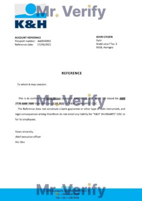 Download Hungary K&H Bank Reference Letter Templates Editable Word