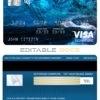 Editable Iceland Arion bank visa signature card Templates in PSD Format