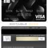 Editable Iceland Kaupthing bank visa signature card Templates in PSD Format
