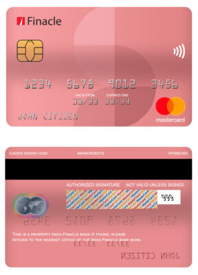 Fillable India Finacle bank mastercard Templates | Layer-Based PSD