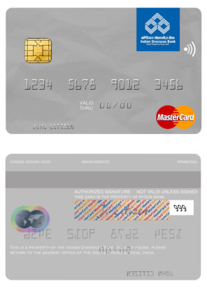 India Editable Docs 16 Editable India Indian Overseas Bank mastercard Templates in PSD Format