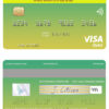 Fillable India Punjab and Sind Bank visa card Templates | Layer-Based PSD