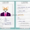 India dog Fake PSD Passport | Instant Download