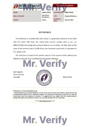 India Editable Docs 4 Download India ICICI Bank Reference Letter Templates | Editable Word