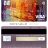 Editable Indonesia bank Negara Indonesia (BNI) bank visa classic card Templates in PSD Format