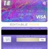 Editable Indonesia bank Rakyat Indonesia (BRI) bank visa classic card Templates in PSD Format