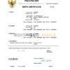 Authentic Indonesia Birth Certificate Template | Customize and Download Online