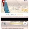 Editable Iraq Kurdistan International bank visa classic card Templates in PSD Format