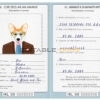Ireland dog Fake PSD Passport | Instant Download