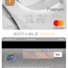Editable Israel Bank Hapoalim mastercard platinum Templates in PSD Format