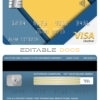 Fillable Israel First International bank visa electron card Templates | Layer-Based PSD