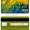 Editable Jamaica National bank visa electron card Templates in PSD Format