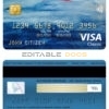 Editable Japan Mizuho bank visa classic card Templates in PSD Format