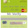 Editable Japan Norinchukin Bank mastercard Templates in PSD Format