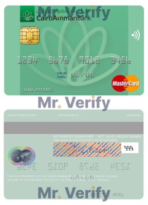 Editable Jordan Cairo Amman Bank mastercard Templates in PSD Format