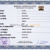 Authentic Kenya Birth Certificate Template | Customize and Download Online